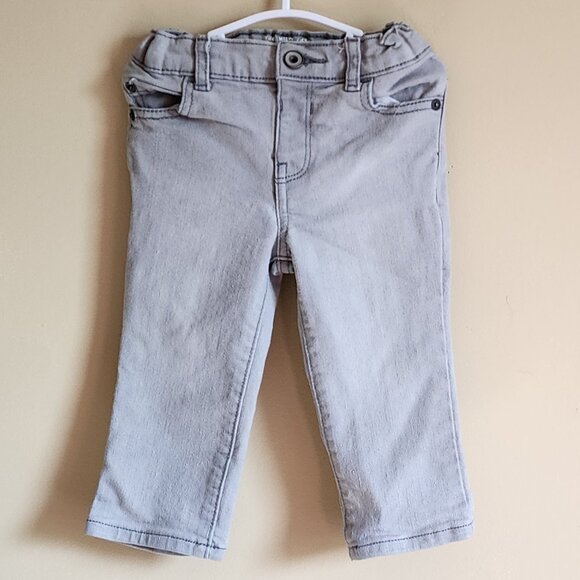 The Childrens Place Light Colored Jeans With Adjustable Waist Size 12-18 Months - Picture 1 of 8